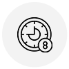 8-Hour Release Mechanism Icon